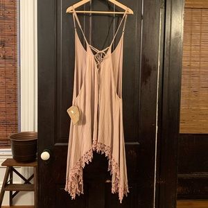 POL flowy loose coverup tank